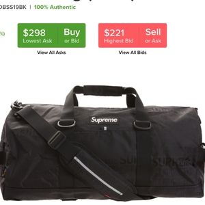 Supreme Duffle Bag  -   SS2019 -  MINT CONDITION